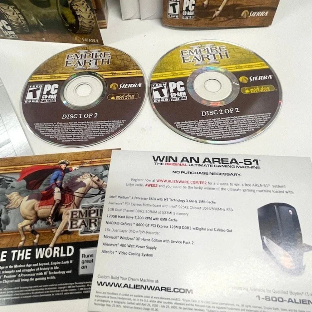 Empire Earth II 2 PC Game Big Box Complete Sierra 2005 RTS Strategy Windows XP